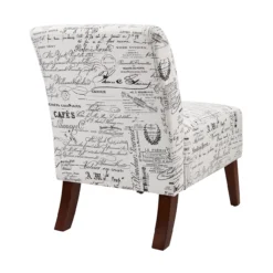 Shelby Script Armless Accent Chair -Walker Edison Shop 810389655 3 1