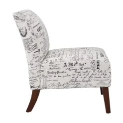 Shelby Script Armless Accent Chair -Walker Edison Shop 810389655 4 1
