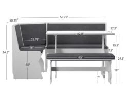 Maggie Breakfast Dining Nook 33 Maggie Breakfast Dining Nook -Walker Edison Shop 810389663 D8 11