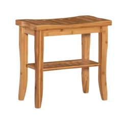 18" Pierce Bamboo Bathroom Stool -Walker Edison Shop 810389685 2