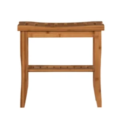 18" Pierce Bamboo Bathroom Stool -Walker Edison Shop 810389685 3