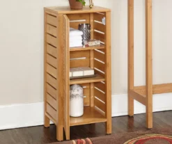 Pierce Bamboo Single Door Floor Cabinet -Walker Edison Shop 810389686 4