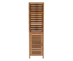 Pierce Bamboo 3-Shelf Tall Cabinet -Walker Edison Shop 810389688 A0 2