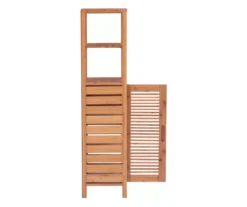 Pierce Bamboo 5-Shelf Mid Cabinet -Walker Edison Shop 810389690 A1 2