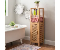 Pierce Bamboo 5-Shelf Mid Cabinet -Walker Edison Shop 810389690 B0 1