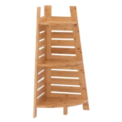 Pierce Bamboo 3-Tier Corner Shelf -Walker Edison Shop 810389691 2