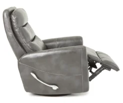 Real Living Bolero Faux Leather Swivel Glider Recliner -Walker Edison Shop 810394206 2
