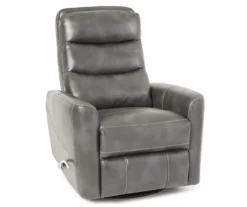 Real Living Bolero Faux Leather Swivel Glider Recliner -Walker Edison Shop 810394206 7