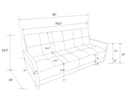 Ameriwood Avianna Coil Futon -Walker Edison Shop 810405133 17