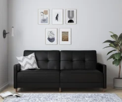 Ameriwood Avianna Faux Leather Coil Futon -Walker Edison Shop 810405140 5 1