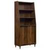 Harvey Park Dark Brown 3-Shelf Wide Bookcase