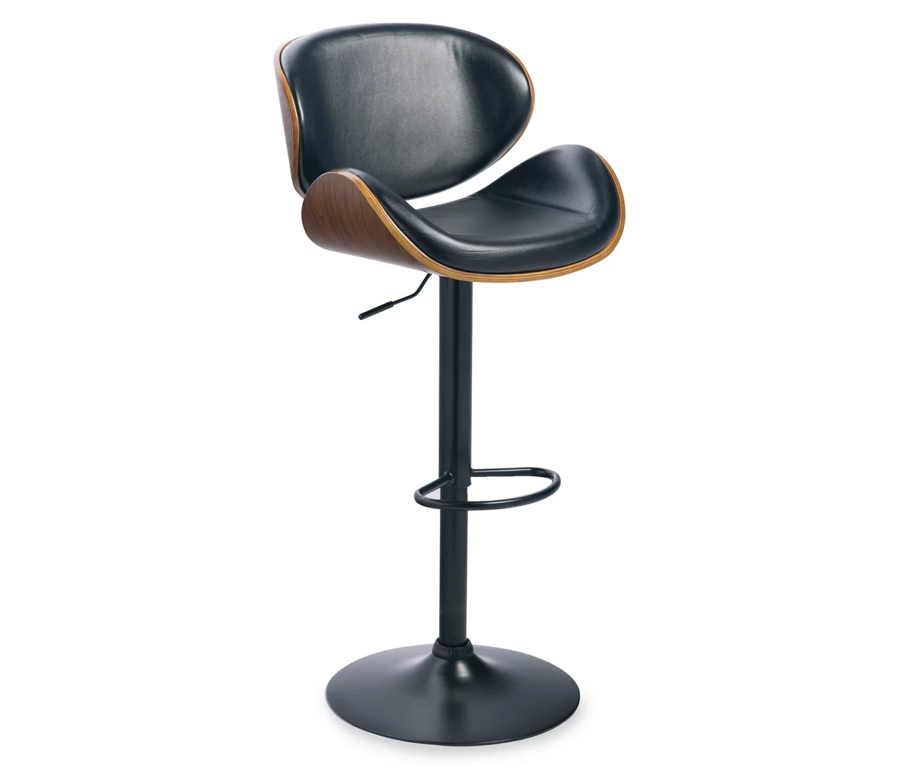Bellatier Black & Brown Contoured Adjustable Height Barstool 1 Bellatier Black & Brown Contoured Adjustable Height Barstool