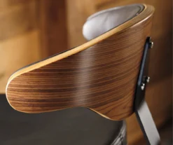 Bellatier Brown Low Back Adjustable Height Barstool -Walker Edison Shop 810409020 2