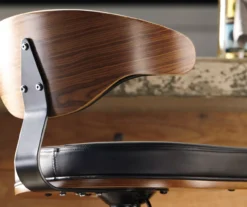 Bellatier Brown Low Back Adjustable Height Barstool -Walker Edison Shop 810409020 3