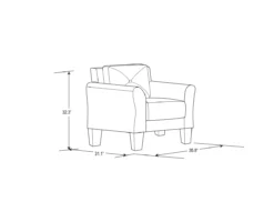 Hayward Gray Armchair -Walker Edison Shop 810413820 11 1