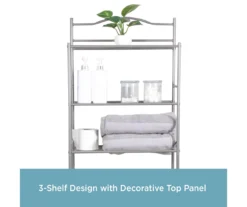 Polished Pewter Over-the-Toilet Space Saver 7 Polished Pewter Over-the-Toilet Space Saver -Walker Edison Shop 810418048 A0 3