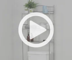 Polished Pewter Over-the-Toilet Space Saver 9 Polished Pewter Over-the-Toilet Space Saver -Walker Edison Shop 810418048 V0