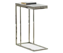 Lucia Chairside End Table With Nickel