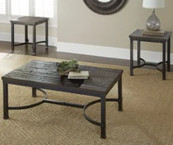 Ambrose Rustic Charcoal Coffee Table -Walker Edison Shop 810422848 810422849