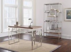 Alize Chrome Geometric Desk 18 Alize Chrome Geometric Desk -Walker Edison Shop 810422875 810422876