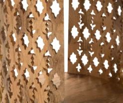 Brinley Starburst Cutout Round End Table -Walker Edison Shop 810422910 3