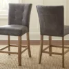 Debby Gray Upholstered Counter Chairs, 2-Pack