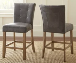 Debby Gray Upholstered Counter Chairs, 2-Pack