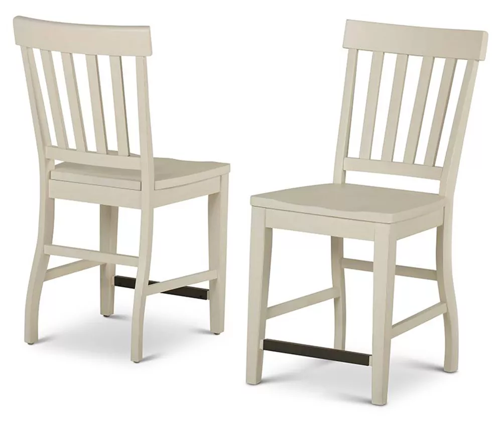 Cayla White Counter Chairs, 2-Pack 1 Cayla White Counter Chairs, 2-Pack