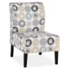 Triptis Charcoal & Tan Starburst Armless Accent Chair