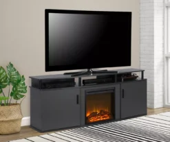 63" Gray Electric Fireplace Console -Walker Edison Shop 810434050 1