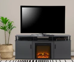 63" Gray Electric Fireplace Console -Walker Edison Shop 810434050 2