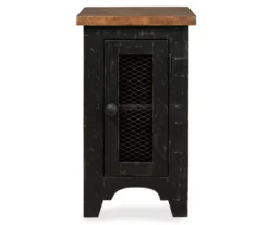 Valebeck Black & Brown Two-Tone Chairside End Table -Walker Edison Shop 810458251 3