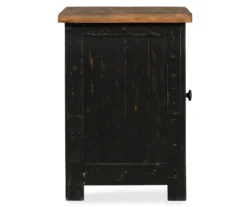 Valebeck Black & Brown Two-Tone Chairside End Table -Walker Edison Shop 810458251 4
