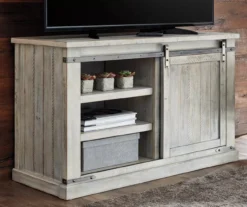 Carynhurst Whitewash Sliding Barn Door TV Stand 6 Carynhurst Whitewash Sliding Barn Door TV Stand -Walker Edison Shop 810458282