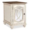 Realyn White & Brown Two-Tone Chairside End Table