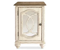 Realyn White & Brown Two-Tone Chairside End Table 9 Realyn White & Brown Two-Tone Chairside End Table -Walker Edison Shop 810458285 2