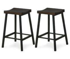 Rustic Backless Barstools, 2-Pack