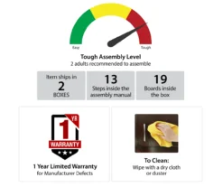 63" Rollins Espresso Electric Fireplace Console -Walker Edison Shop 810464962 6