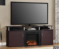 63" Bridgeport Cherry Electric Fireplace Console -Walker Edison Shop 810464968 1