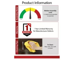 Ameriwood 47" Grandcastle Electric Fireplace Console -Walker Edison Shop 810464997 6