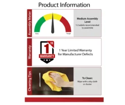 Ameriwood 47" Grandcastle Electric Fireplace Console -Walker Edison Shop 810464998 6