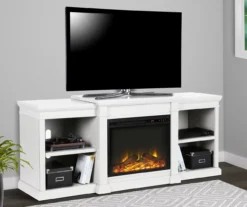 65" Wilton White Electric Fireplace Console -Walker Edison Shop 810464999 1