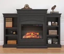 69" Shoreleaf Black Mantel Electric Fireplace 5 69" Shoreleaf Black Mantel Electric Fireplace -Walker Edison Shop 810465004 1