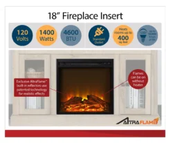 59" Roxbury Black Electric Fireplace Console -Walker Edison Shop 810465038 4