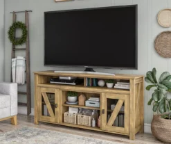 Benson Natural TV Stand -Walker Edison Shop 810465082 1