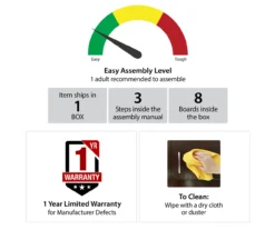 Stockton White TV Stand -Walker Edison Shop 810465101 5