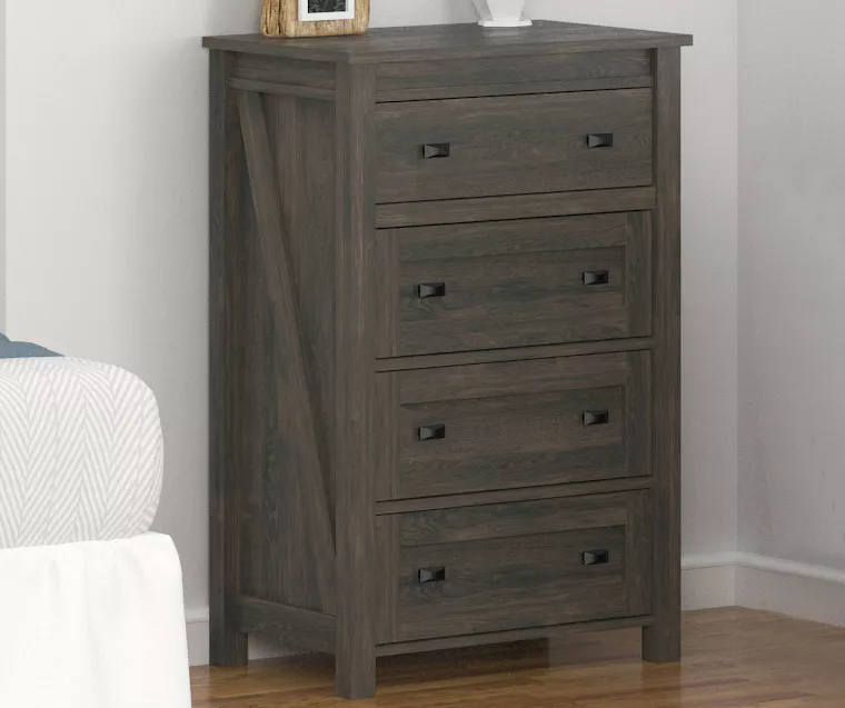 Century Lane Weathered Oak 4-Drawer Dresser 1 Century Lane Weathered Oak 4-Drawer Dresser