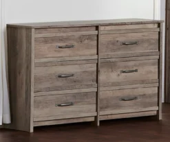 Duncan Gray Oak 6-Drawer Dresser -Walker Edison Shop 810465129 3