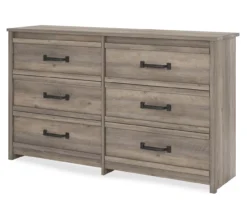 Duncan Gray Oak 6-Drawer Dresser -Walker Edison Shop 810465129 4
