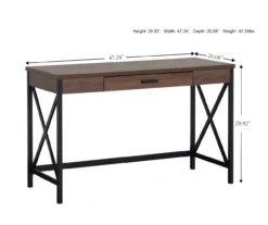Dark Walnut Writing Desk -Walker Edison Shop 810466872 A7